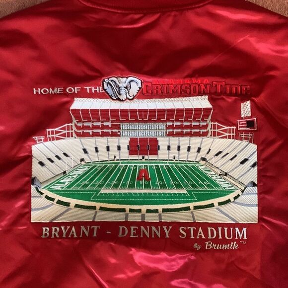 L Brand New Vintage 90s Alabama Crimson Tide Bomber Football Jacket - Picture 5 of 6